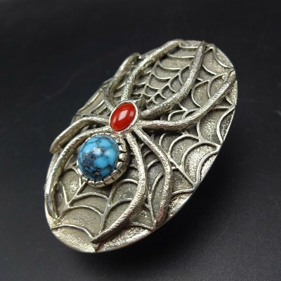 Philander & Shanibah Begay Silver Tufa Ring with Dragonfly, Gold & Opal main image 1