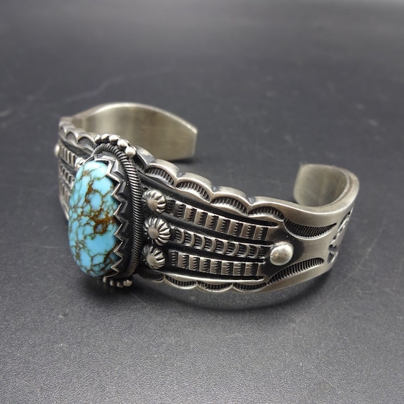Buy Jacob D Morgan NAVAJO Hand-stamped Sterling Silver #8