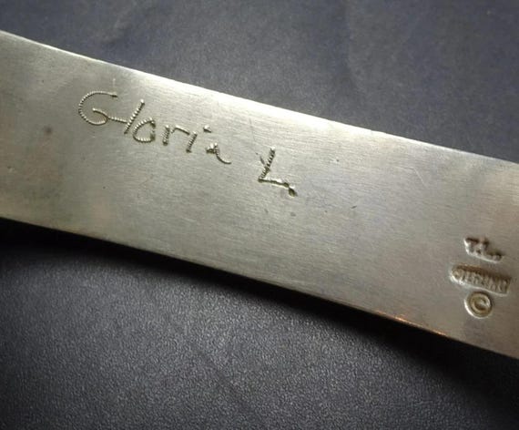 HEAVY Signed Navajo CHANNEL Inlay Cuff BRACELET w… - image 10