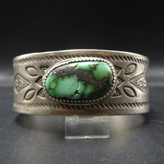 HEAVY Ingot Silver Vintage Navajo Sterling and DA… - image 5