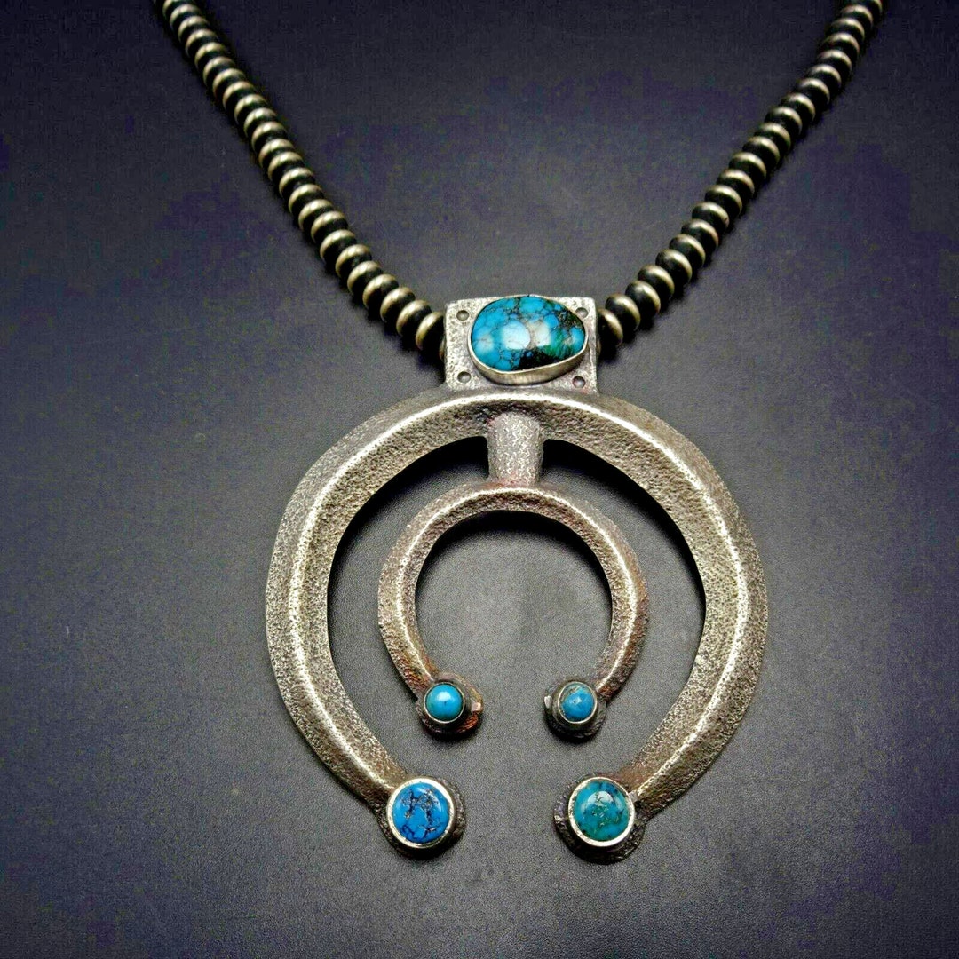 FALCON TRADING Co. 鋳造スターリングシルバー ターコイズ ダブル NAJA