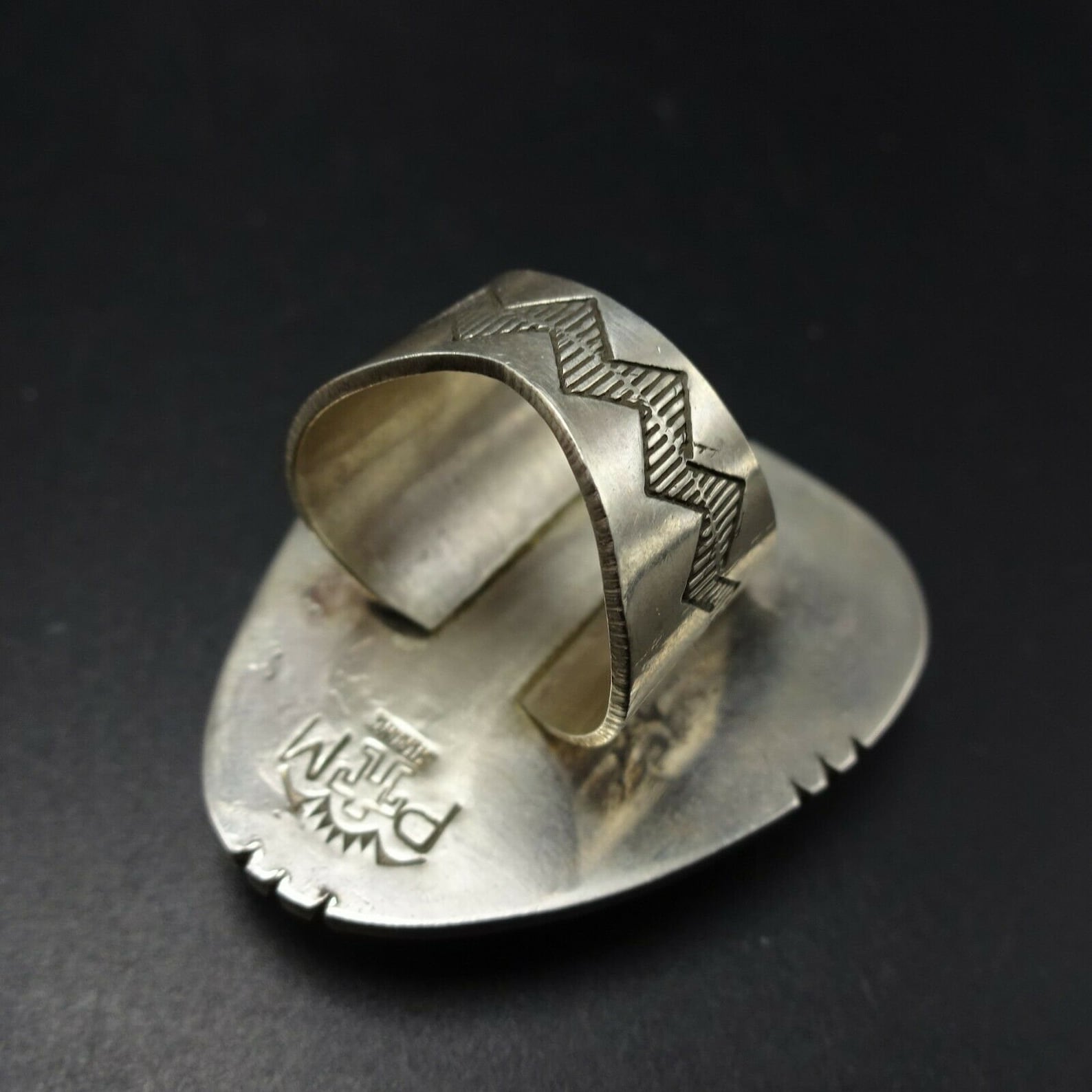 Huge 36g NAVAJO Sterling Silver Blue KINGMAN TURQUOISE Ring Size 10 ...