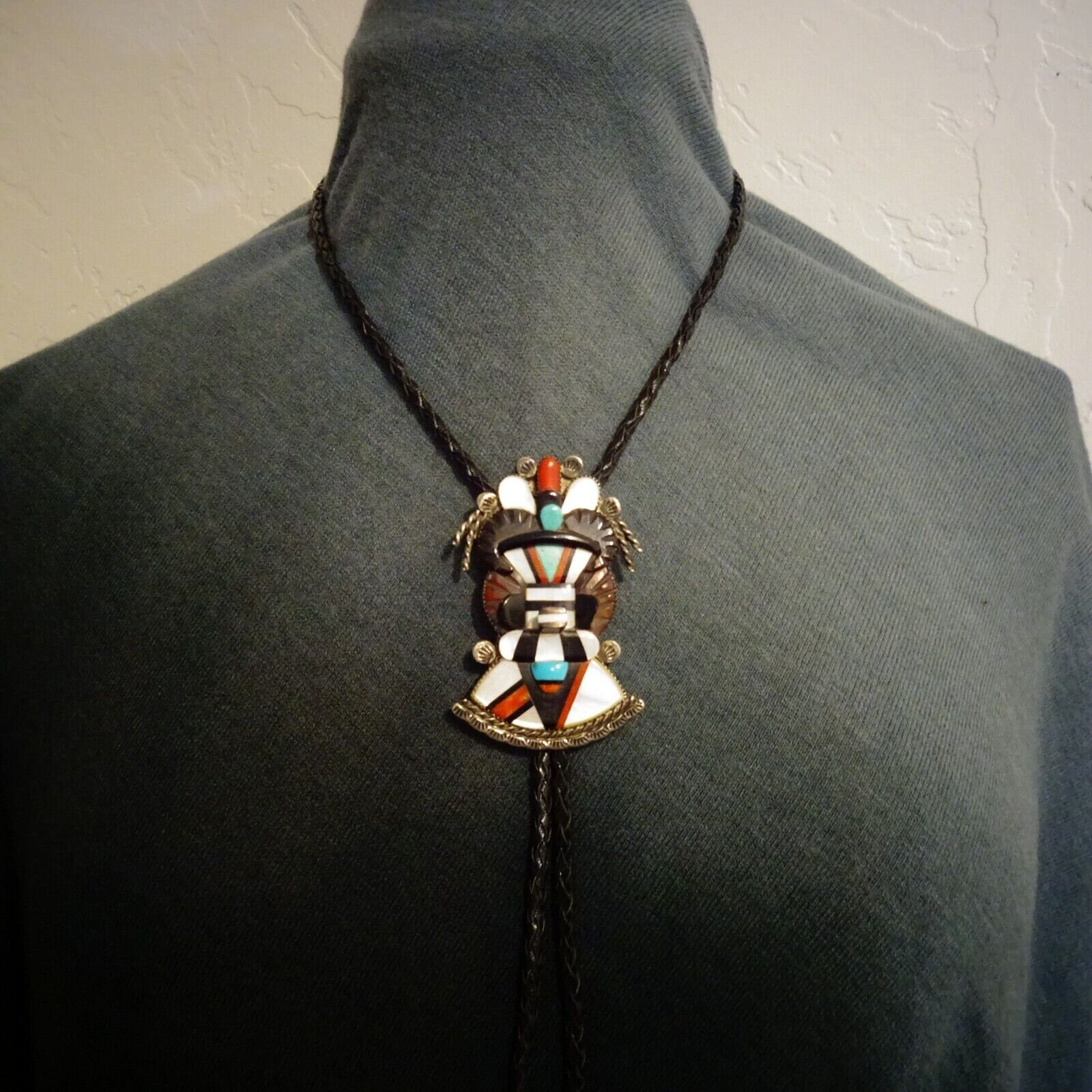 EXQUISITE Vintage Zuni ANDREW DEWA Sterling Silver Antelope