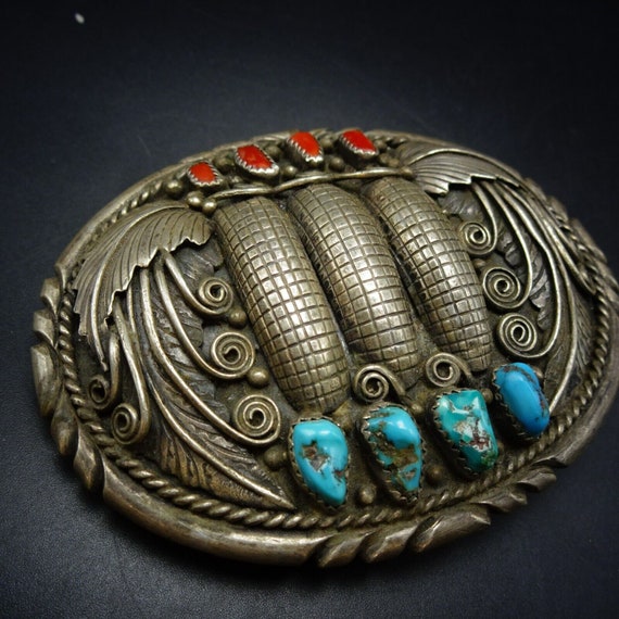 Incredible Rare Vintage Taos Turquoise Bobby Lujan Sterling Silver Ring Incredible Rare Vintage Taos Turquoise Bobby Lujan Sterling Silver Ring