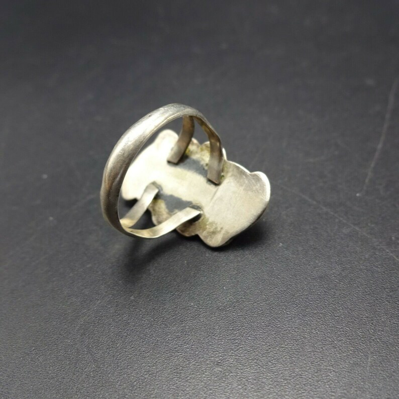 Lovely Vintage NAVAJO Sterling Silver TURQUOISE and CORAL Ring Size 6 ...