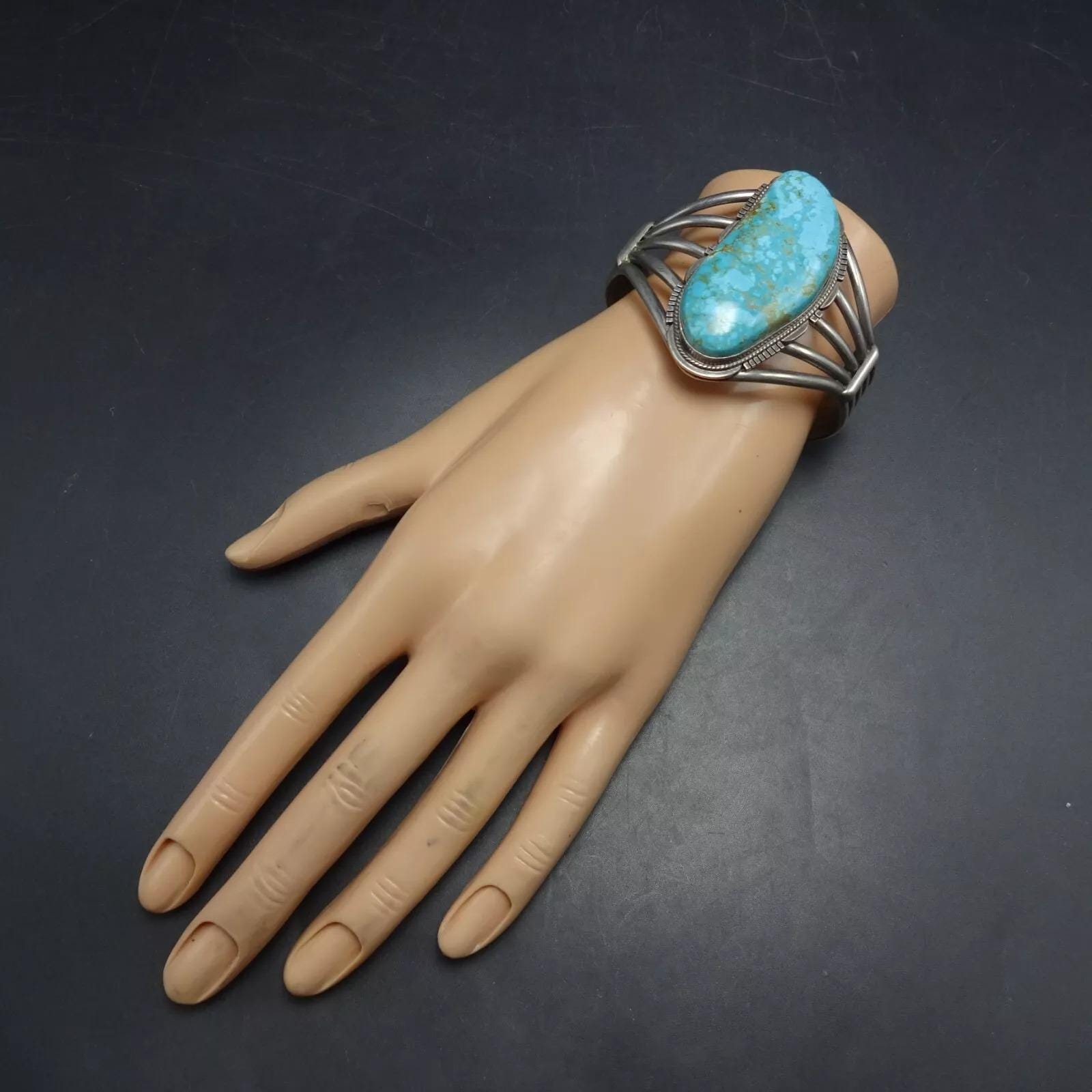 Gorgeous MARIA PLATERO Navajo Vintage Sterling Silver TURQUOISE
