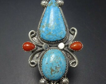 ナバホ リング .925 シルバー スパイダーウェブ ターコイズ