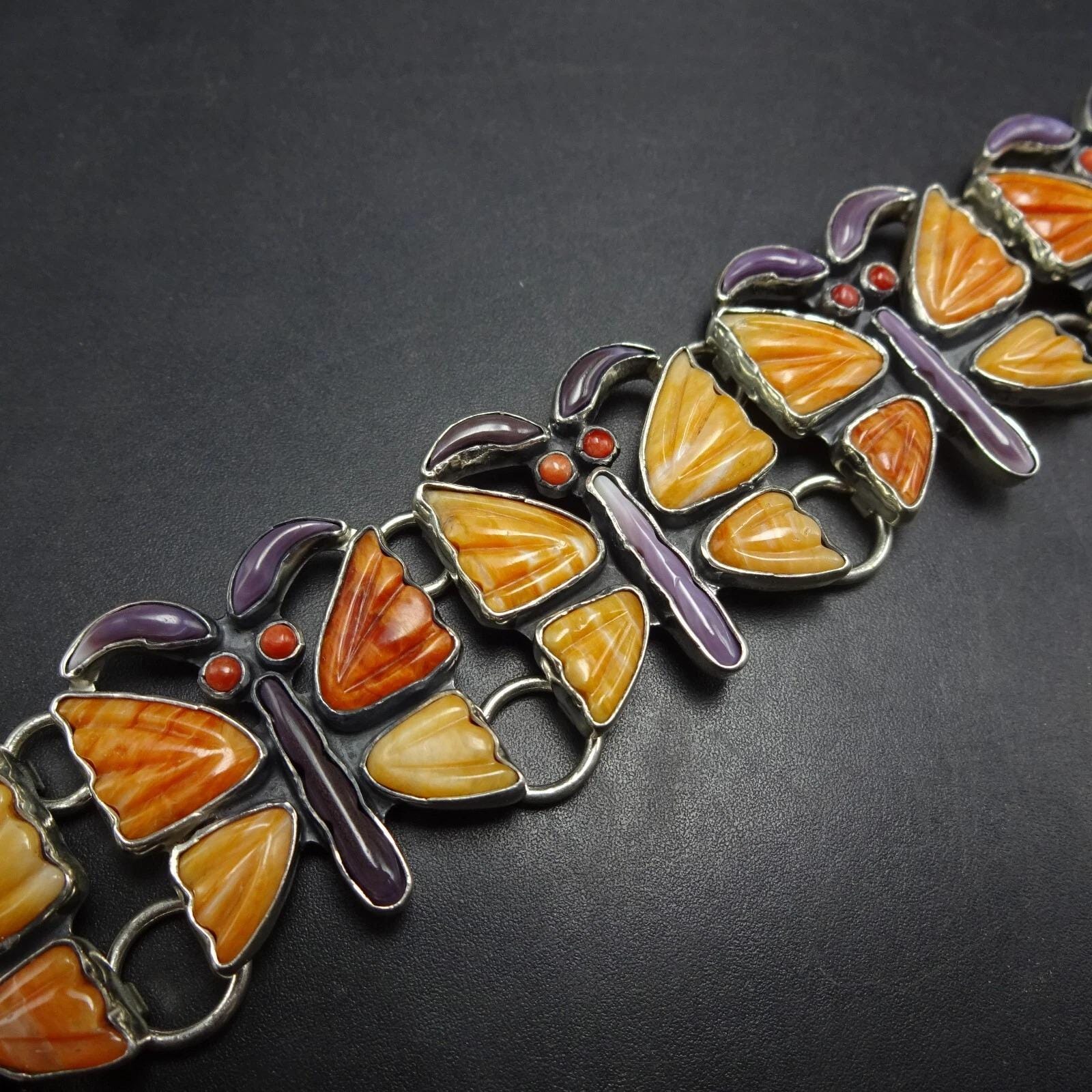 FEDERICO JIMENEZ Sterling Silver ALI'S Butterfly Link Bracelet