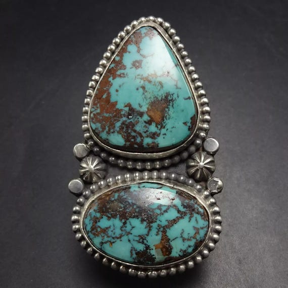 Rob Platero Navajo Royston Turquoise Sterling Silver Earrings Native American Rob Platero Navajo Royston Turquoise Sterling Silver Earrings Native American