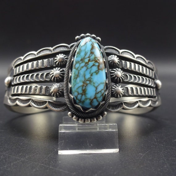 Buy Jacob D Morgan NAVAJO Hand-stamped Sterling Silver #8