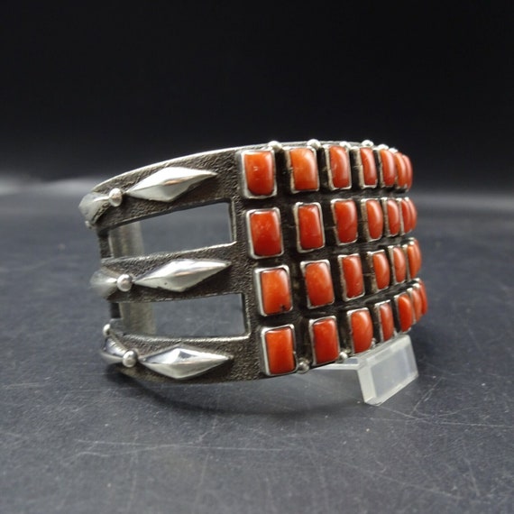 Ernest Rangel NAVAJO Sterling Silver Red MEDITERR… - image 5