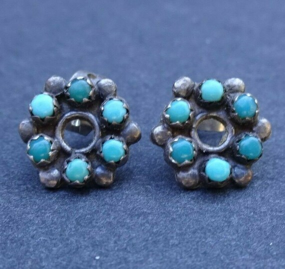 Fabulous Vintage Navajo Carico Lake Turquoise Coral Snake Eyes Native American Jewelry Silver Earrings Fabulous Vintage Navajo Carico Lake Turquoise Coral Snake Eyes Native American Jewelry Silver Earrings