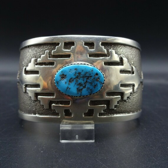 Vintage Heavy Gauge Sterling Silver High Blue TUR… - image 9