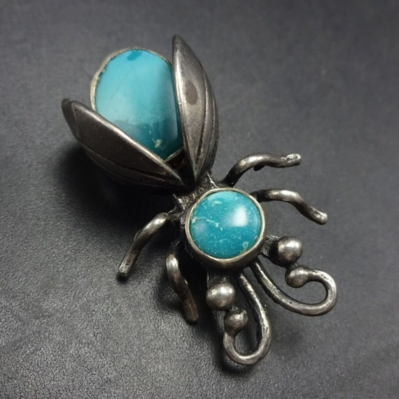 Old Pawn NAVAJO MAISEL'S Sterling Silver TURQUOIS… - image 1