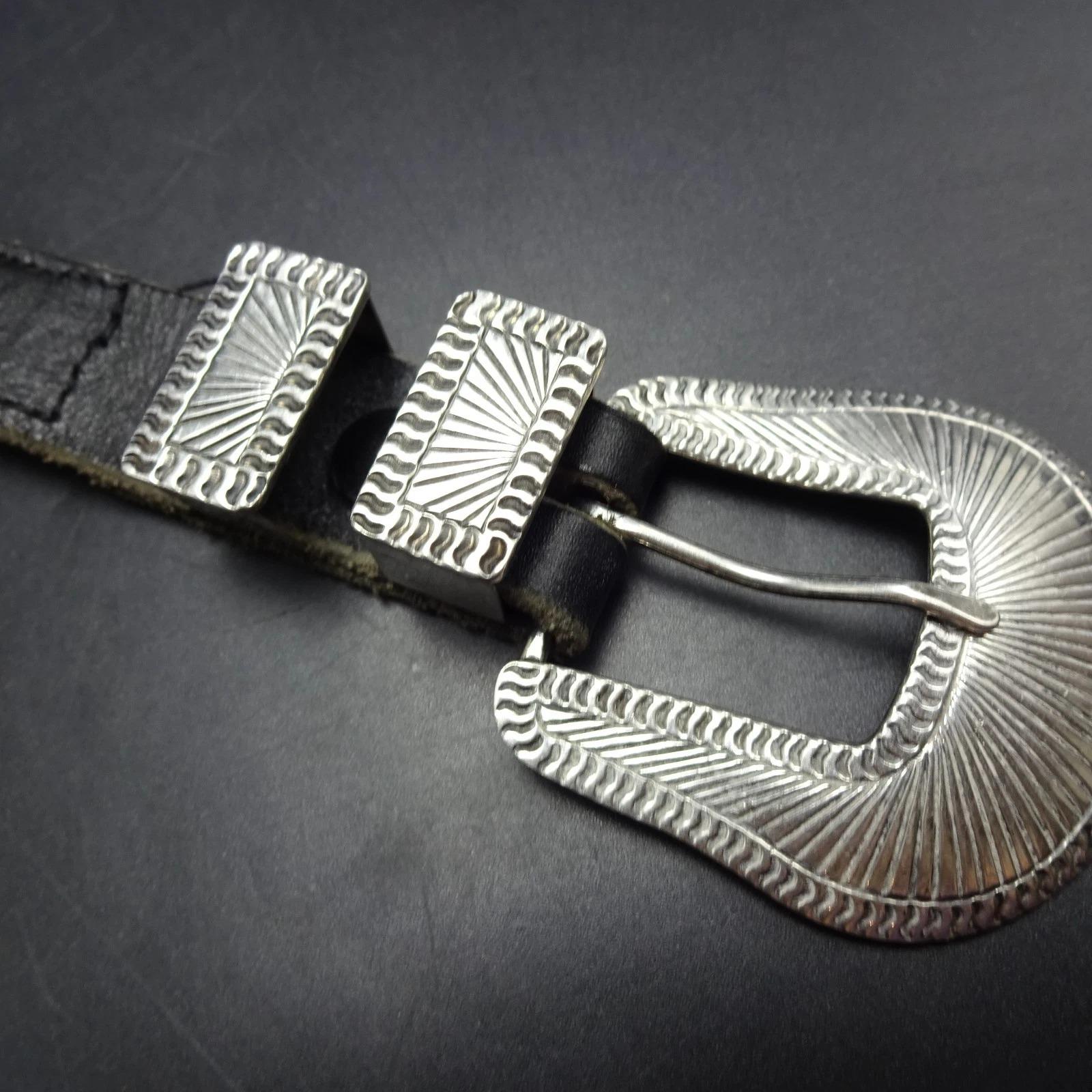UNCLE SAM W. Navajo Sterling Silver CONCHO Ranger Belt With