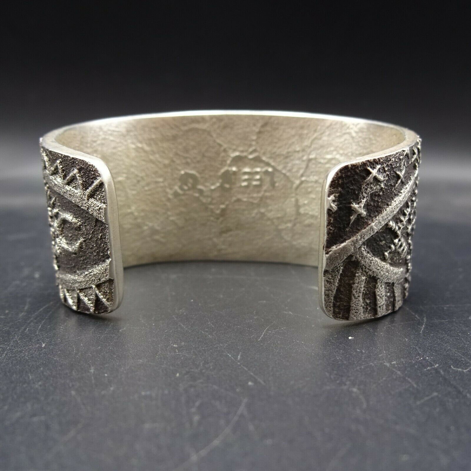 Lee Begay NAVAJO Tufa Cast Sterling Silver FOX TURQUOISE Yei Bi