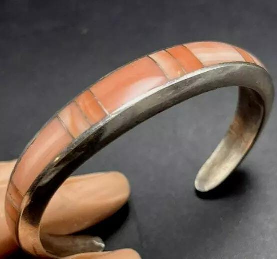 122g Navajo Aaron Toadlena Sterling Silver Turquoise Cuff
