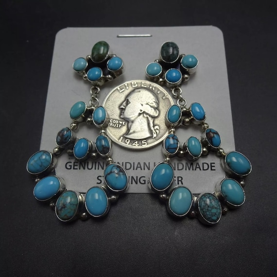 Jones Delgarito NAVAJO Sterling Silver TURQUOISE … - image 10