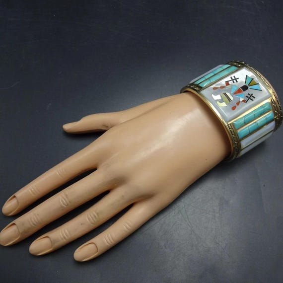 Florentine Panteah Zuni Vintage Inlay SET NECKLAC… - image 6