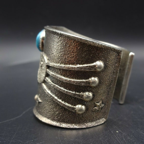 Vintage ERVIN TSOSIE Tufa Cast Sterling Silver TU… - image 9