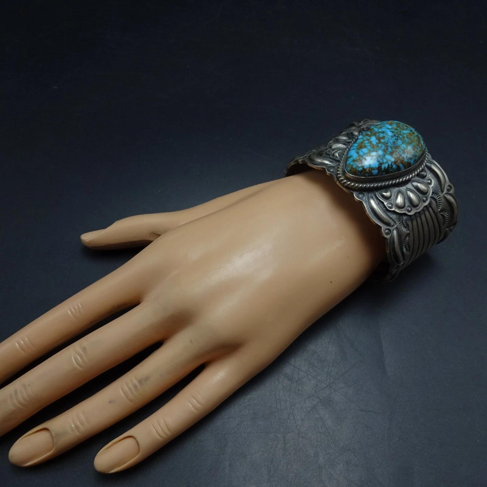 Ray・Delgarito No.8 Turquoise 極太バングル Ray DELGARITO Navajo VINTAGE Sterling Silver Kingman TURQUOISE