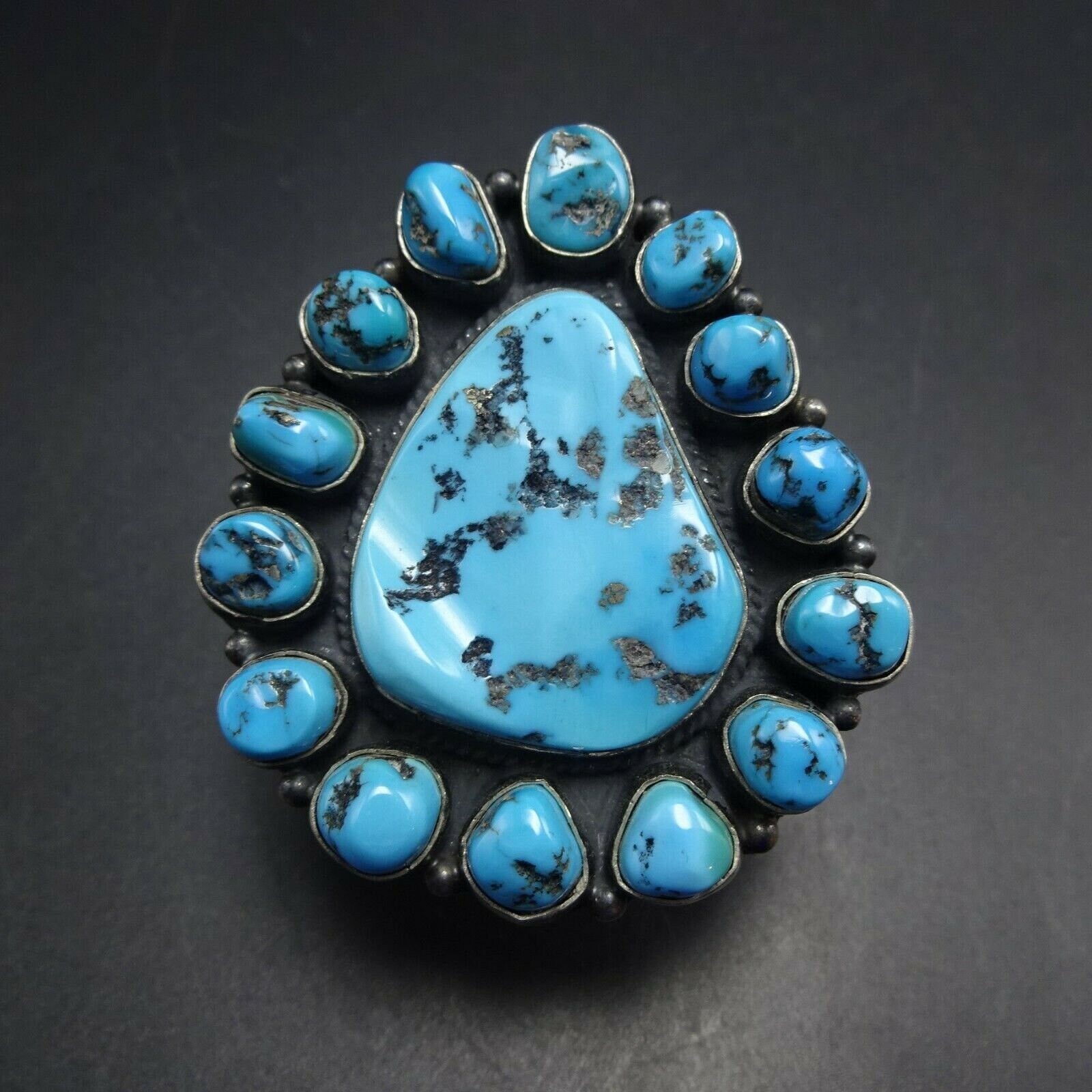 Andy CADMAN Vintage Navajo Sterling Silver Natural Kingman