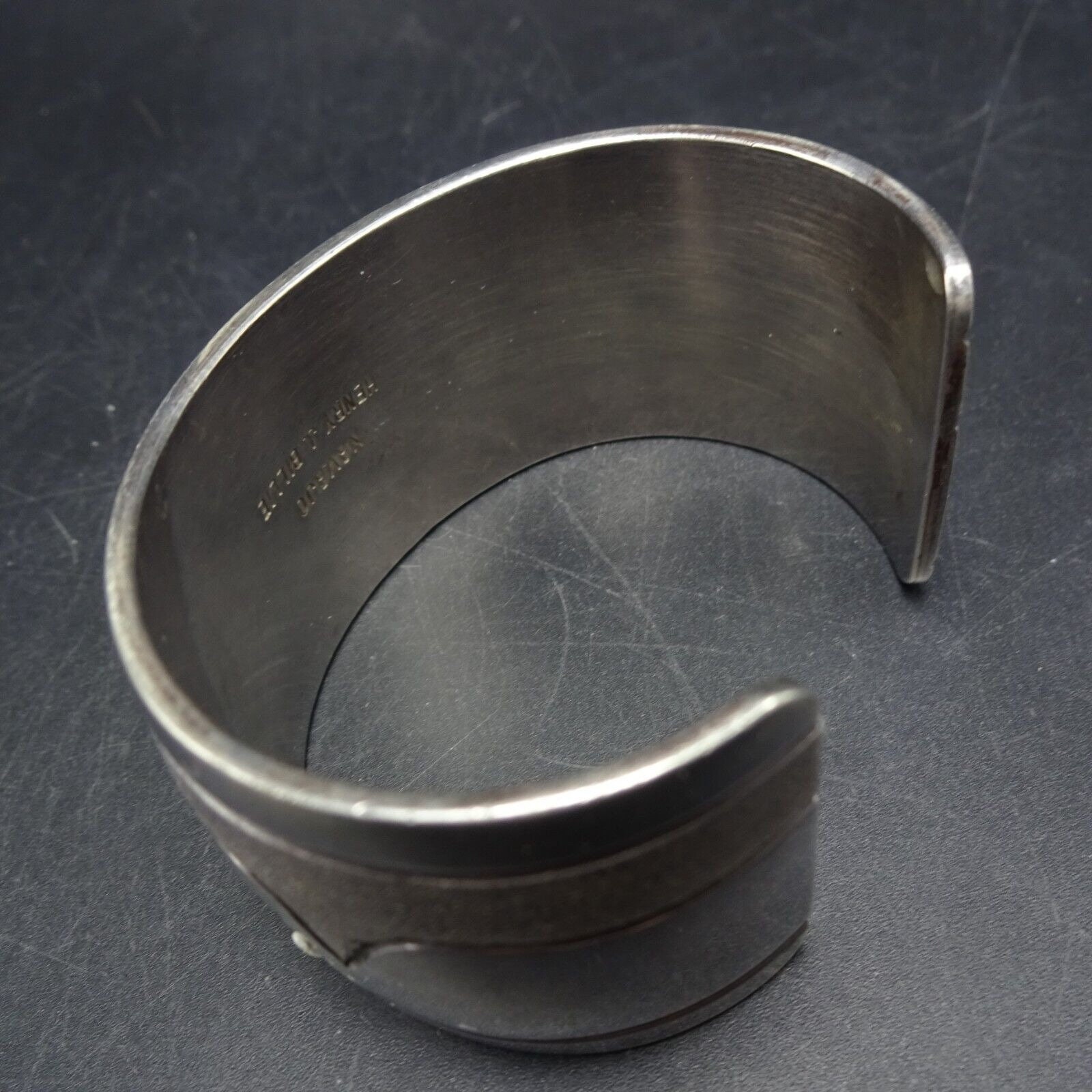 HENRY J BILLIE Navajo VINTAGE Sterling Silver Cuff Bracelet