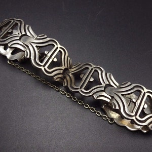 HEAVY GAUGE Vintage Mid-Century TAXCO Mexico Sterling Silver 925 Bracelet 63g