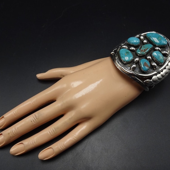 ALICE LONG Vintage Navajo Sterling Silver & TURQUOISE