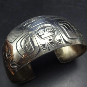 BARRY HEREM スターリングシルバー バングル BARRY HEREM Sterling Silver PACIFIC Northwest Coast Cuff Bracelet