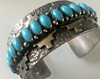 アクセサリー NAVAJO Silver Turquoise Edge Bangle il_340x270.3201334416_qvcn.jpg