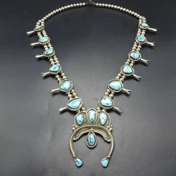 アクセサリー Indianjewelry/NAVAJOCHAIINBEADS NECKLACE NAVAJO INDIAN SQUASH NECKLACE (LAWRENCE DODGE)