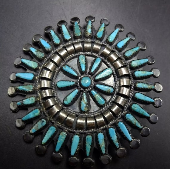 Important Exceptional Native American Navajo Turquoise Sterling Silver Earrings Tommy Lowe Important Exceptional Native American Navajo Turquoise Sterling Silver Earrings Tommy Lowe