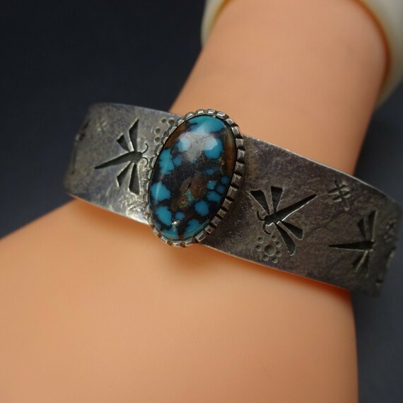 KEE YAZZIE Vintage Navajo Sterling Silver TURQUOI… - image 3