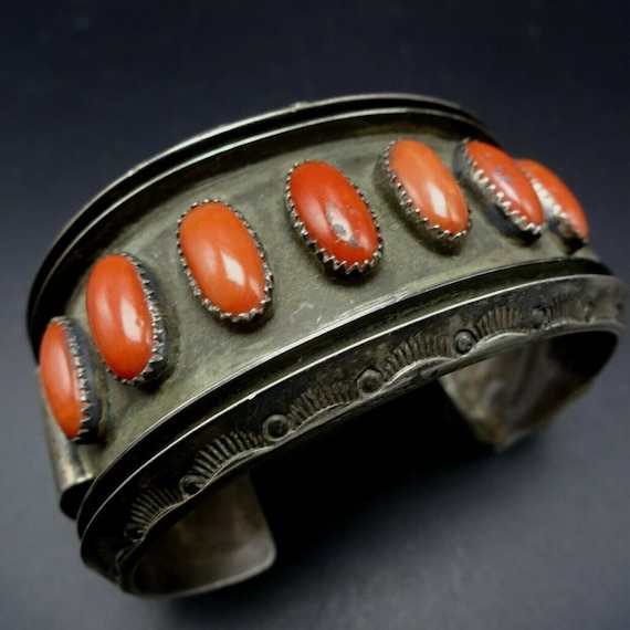 ナバホ コーラル サンゴ 珊瑚 スターリングシルバー ヴィンテージ