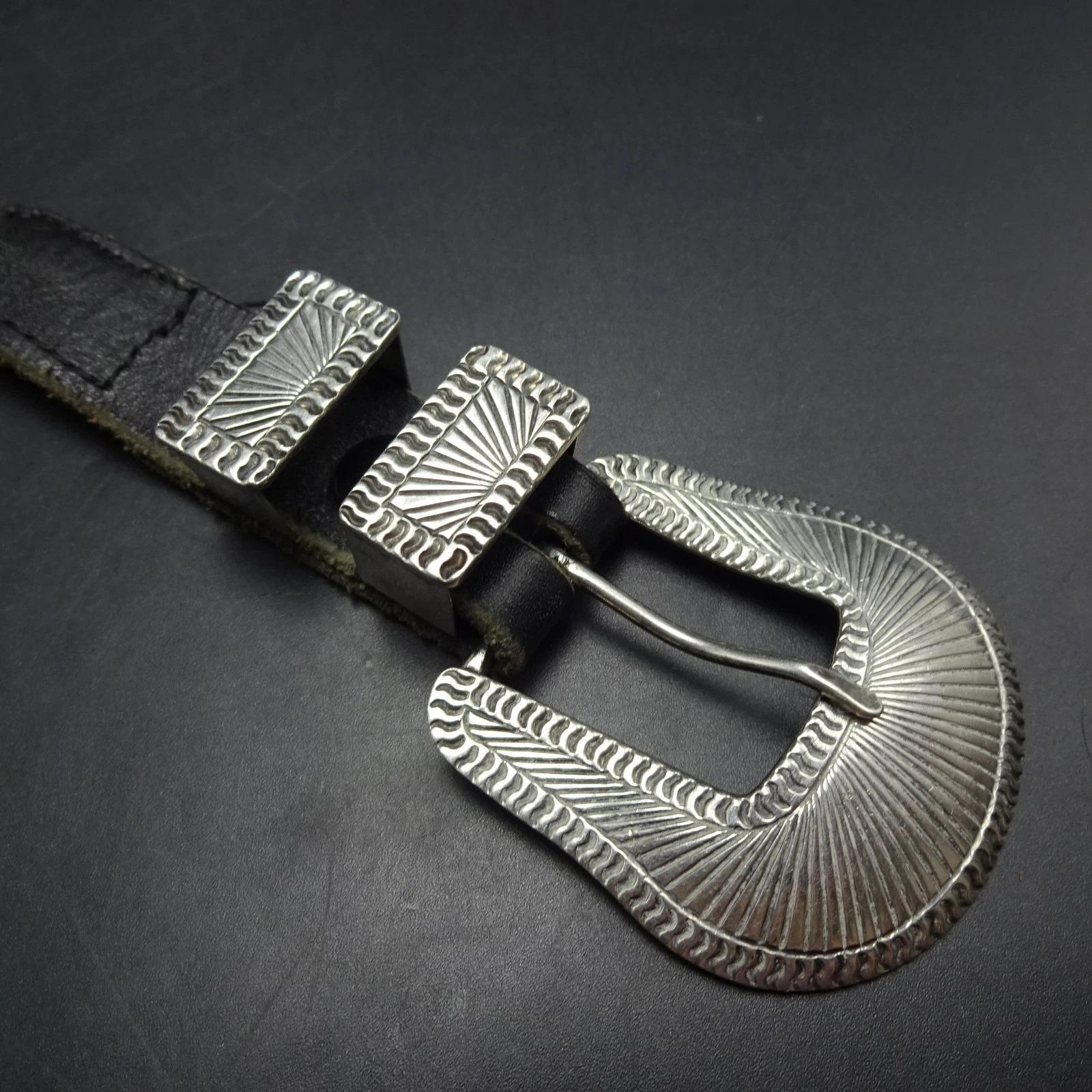 UNCLE SAM W. Navajo Sterling Silver CONCHO Ranger Belt With
