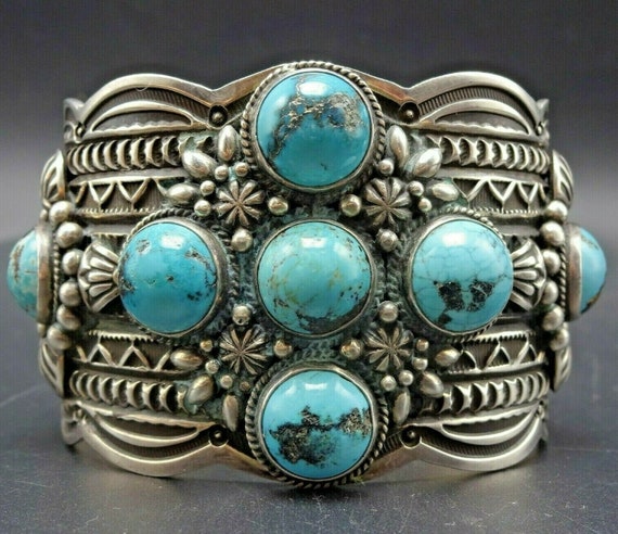 Darr Victor Massive Vintage Native American Navajo Turquoise Bear Sterling Silver Buckle Darr Victor Massive Vintage Native American Navajo Turquoise Bear Sterling Silver Buckle
