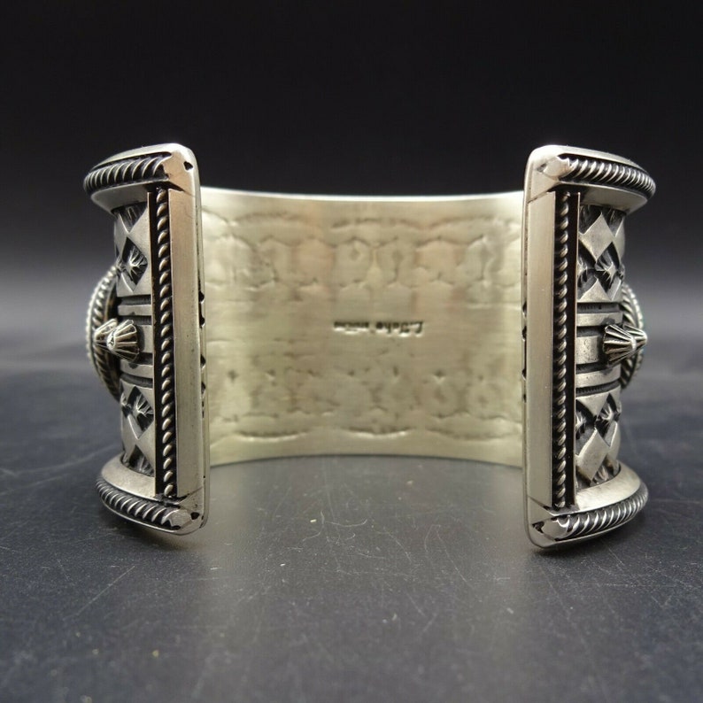 Leander Tahe NAVAJO Heavy Hand Stamped Sterling Silver - Etsy