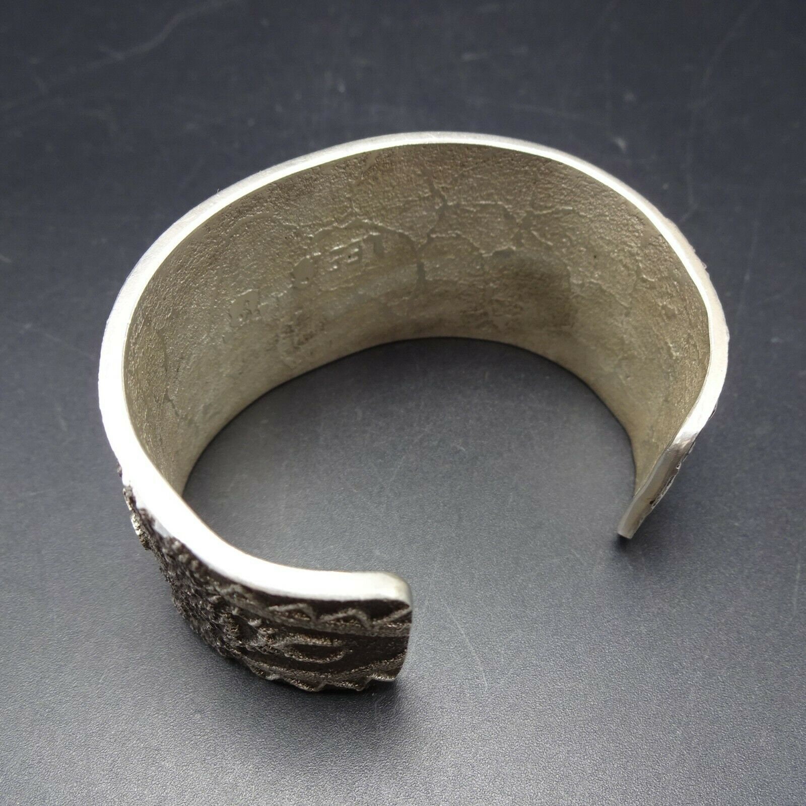 Lee Begay NAVAJO Tufa Cast Sterling Silver FOX TURQUOISE Yei Bi