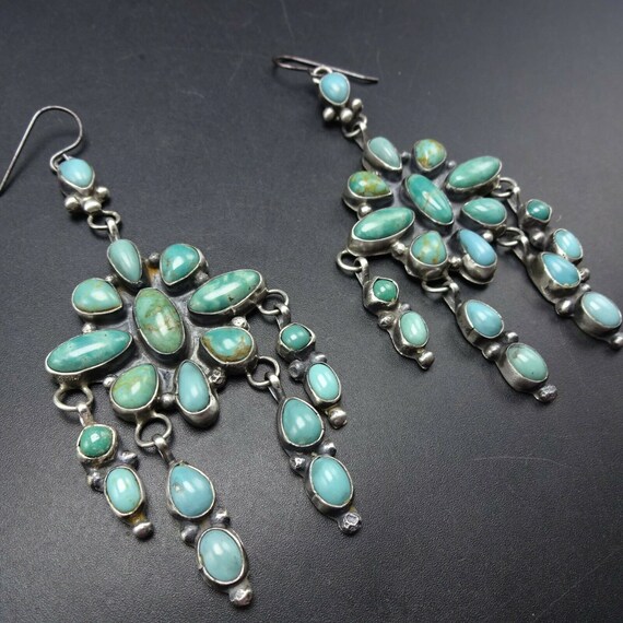 SPECTACULAR Ella Peter NAVAJO Sterling Silver TURQUOISE - Etsy