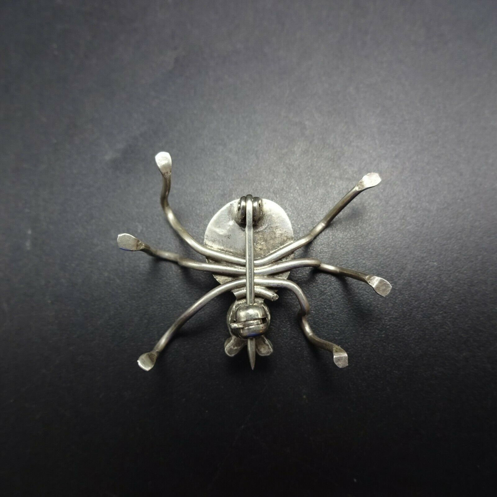 SILVER ピンブローチ スパイダー スターリングシルバー オレンジ スパイニー オイスターシェル