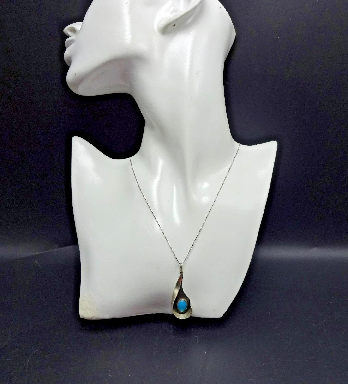 Laguna Pueblo OPAL PAQUIN Hand Stamped Sterlingsilver TURQUOISE