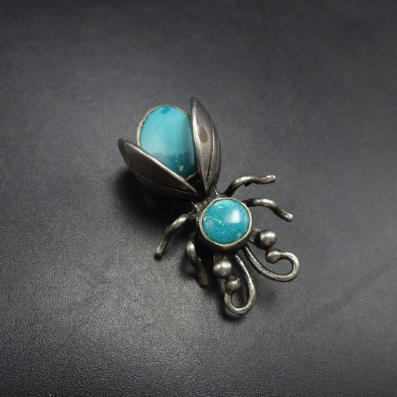 Old Pawn NAVAJO MAISEL'S Sterling Silver TURQUOIS… - image 4