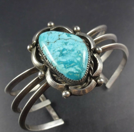 Lovely Vintage 1960s Sterling Silver and TURQUOIS… - image 1