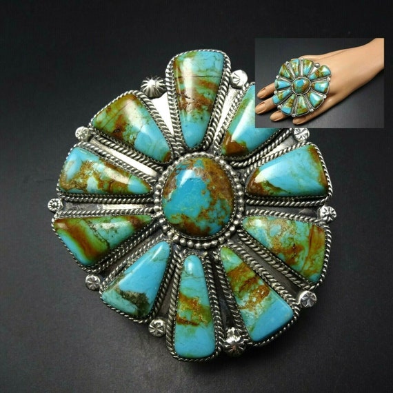 MAGNIFICENT 75g Verna Blackgoat NAVAJO Sterling S… - image 1