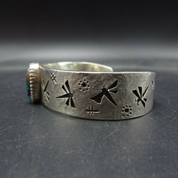 KEE YAZZIE Vintage Navajo Sterling Silver TURQUOI… - image 10