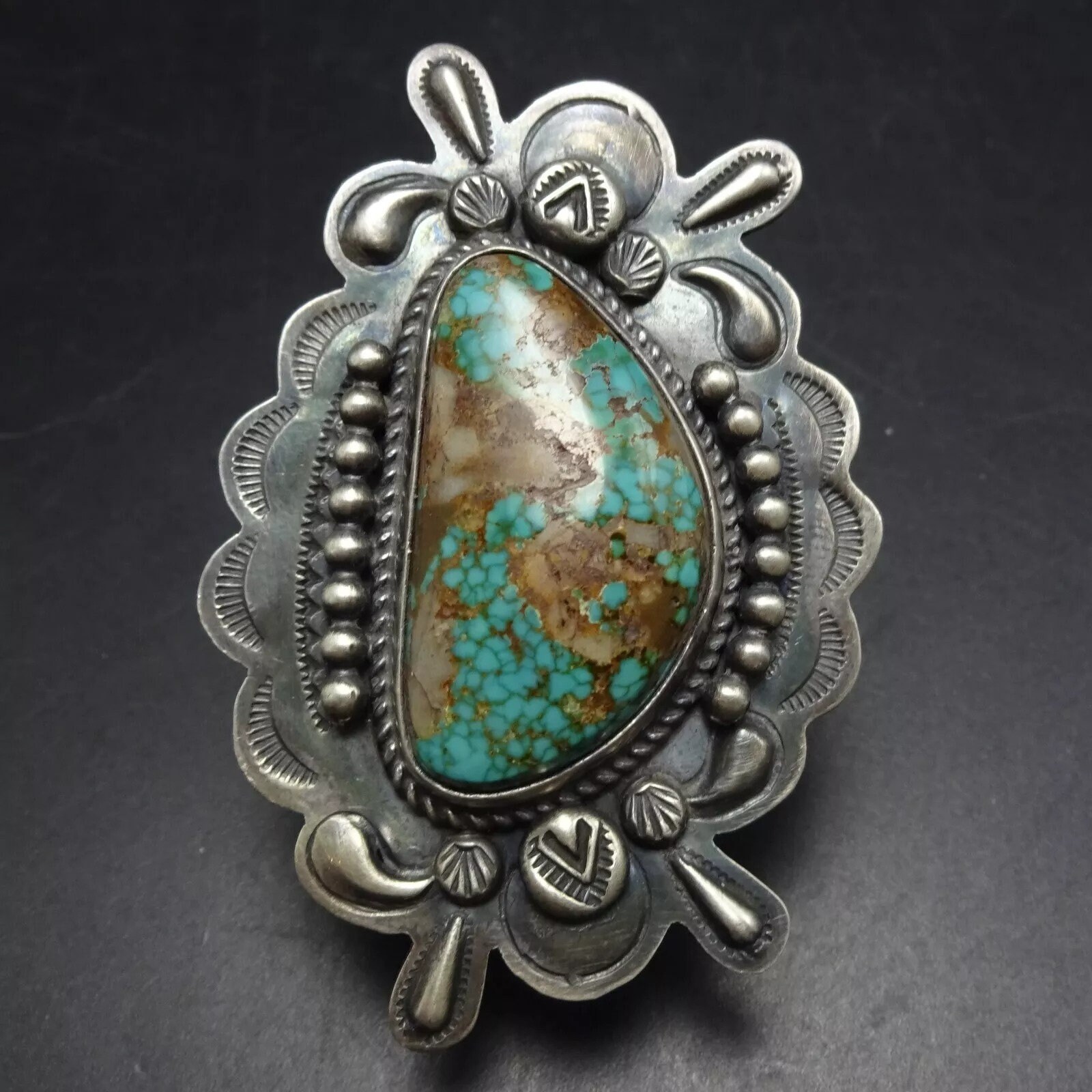 Dolphins Football Vintage Native American Navajo Sterling Silver Necklace Dolphins Football Vintage Native American Navajo Sterling Silver Necklace