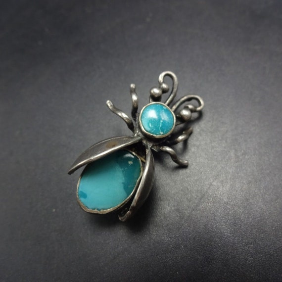 Old Pawn NAVAJO MAISEL'S Sterling Silver TURQUOIS… - image 8