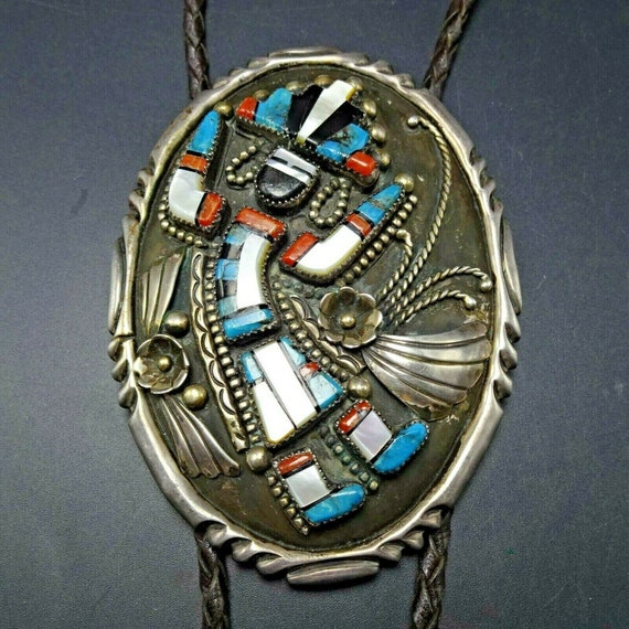 Tremendous Vintage Navajo Rainbow Turquoise Kachina Native American Jewelry Silver Necklace Set Tremendous Vintage Navajo Rainbow Turquoise Kachina Native American Jewelry Silver Necklace Set