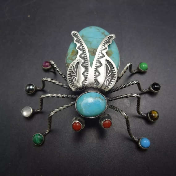 Herbert Ration NAVAJO Sterling Silver TURQUOISE B… - image 2
